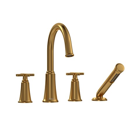 Riobel 4-Piece Deck-Mount Tub Filler With Hand Shower MMRD12XBG